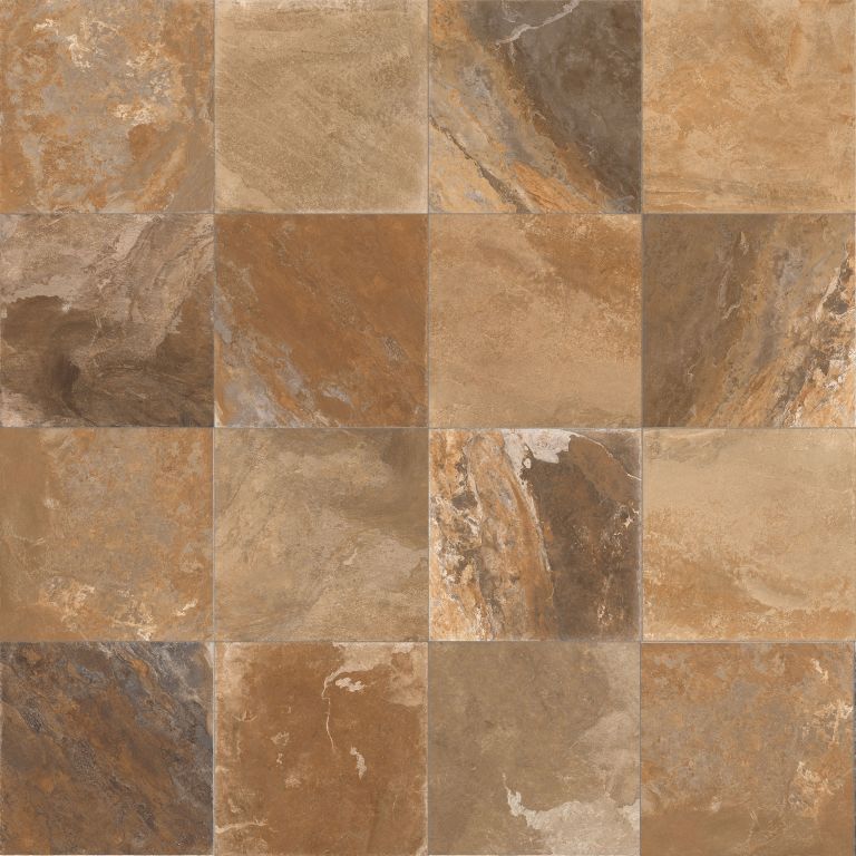 GeoCeramica Quatrz look 80x80x4 cm Bruin